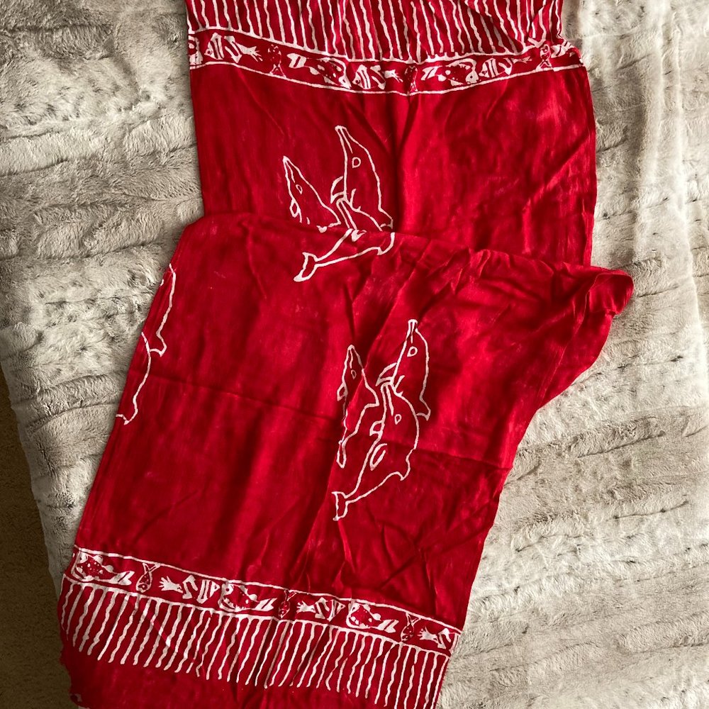 Red Dolphin Sarong